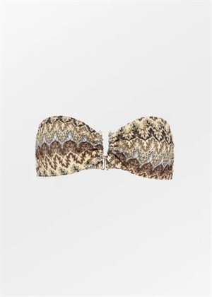 Amber bandeau bikini top Mocha Brown Becksøndergaard 
